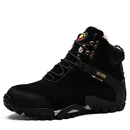 Mens Winter Backpacking Hiking Snow Boots Fur Lined Warm Non-Slip Outdoor S並行輸入品