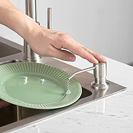 ランキングや新製品 Dispenser Soap with Faucets Kitchen OWOFAN Brushed Bundles…並行輸入品 Product Nickel キッチン蛇口、水栓