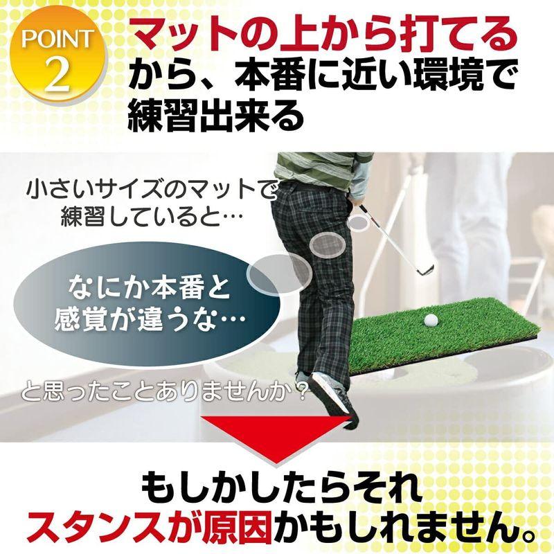 GolfStyle ゴルフマット 35mm ラフ芝 ゴルフ 練習 マット 120×120cm 