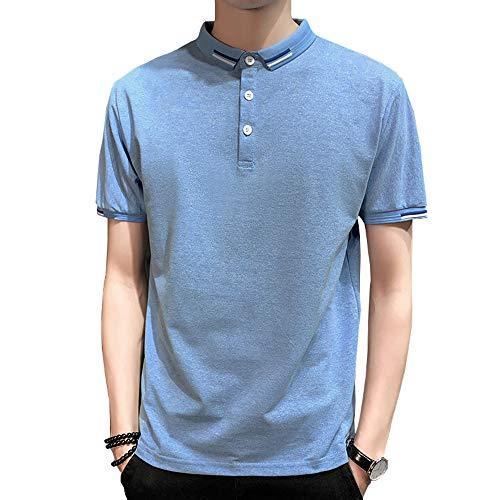 超可爱の ポロシャツ 夏服 メンズ 長袖 春夏 人気 ワイシャツ かっこいい 柔らかい 綿 重ね着 ゴルフウェア メンズ Xl Blue シャツ Www Ellepiserramenti It
