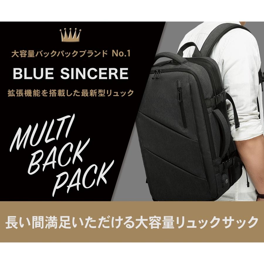 バックパック メンズ 大容量 3way ビジネスリュック A4 リュック ブランド リュックサック 拡張 22l 37l 防水 通勤 通学 Bp1 Bp1 財布バッグメンズ のblue Sincere 通販 Yahoo ショッピング