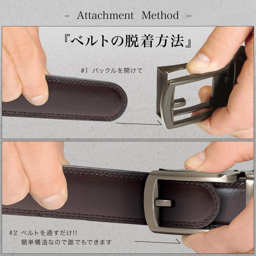 BLUE SINCERE メンズ ベルト 本革 オートロックベルト BLUE SINCERE メンズ ベルト 本革 オートロックベルト