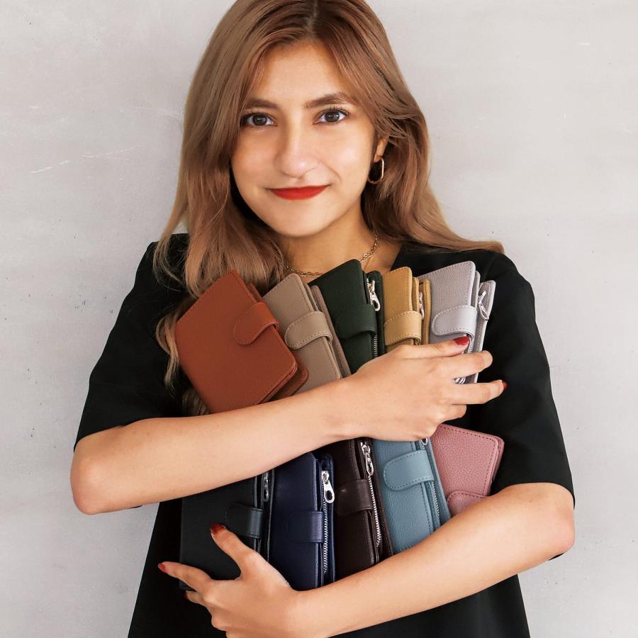 BLUE SINCERE 二つ折り財布 レディース 本革 コンパクト 大容量 BLUE SINCERE 二つ折り財布 レディース 本革 コンパクト 大容量