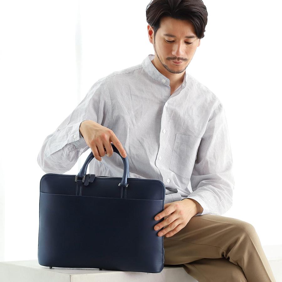 BLUE SINCERE ビジネスバッグ 薄型 軽量 メンズ 本革A4 自立 鞄 BLUE SINCERE ビジネスバッグ 薄型 軽量 メンズ 本革A4 自立 鞄