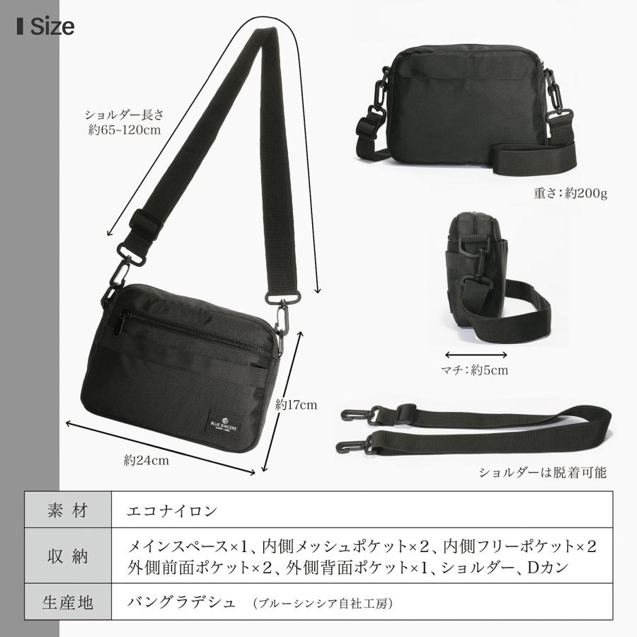 BLUE SINCERE（ブルーシンシア） ショルダーバッグ メンズ 軽量 ミニ