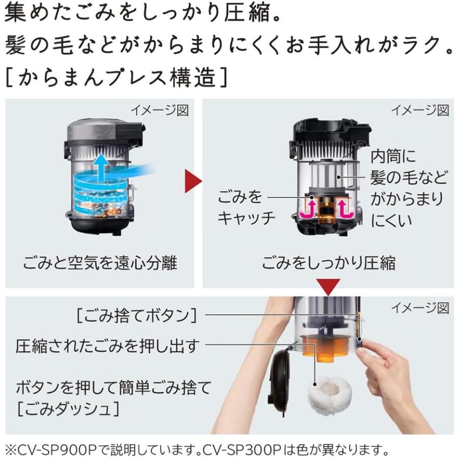 日立（HITACHI） CV-SP300P-C サイクロン掃除機 パワかるサイクロン
