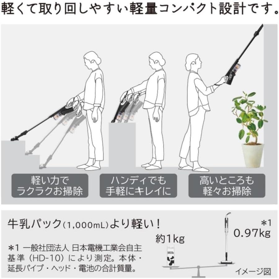 日立（HITACHI） PV-BS1L-W すごかるスティック サイクロン式掃除機