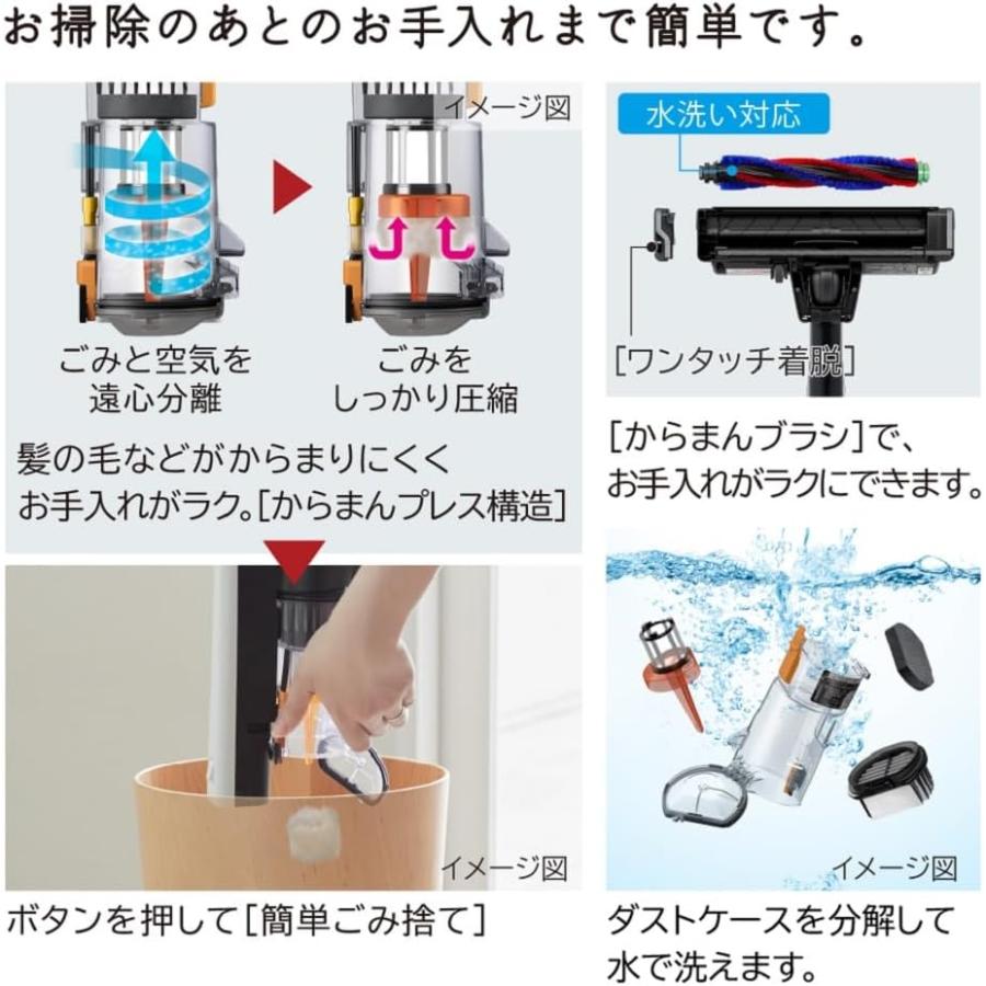 日立（HITACHI） PV-BS1L-W すごかるスティック サイクロン式掃除機