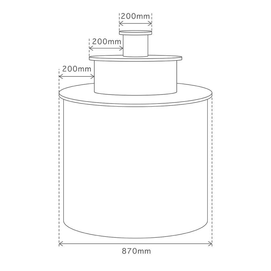 MAGONOTE 軽量3段円柱展示台【特殊スチレンボード製】日本製