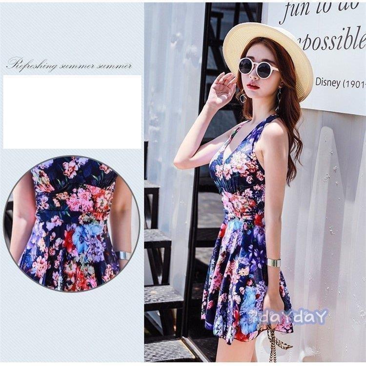 水着 ショートパンツサロペット水着 バンドゥ ママ水着 水着レディース 花柄 スイムウェア 40代 韓国風 水着 可愛い 体型カバー ワンピース型 安い 購入