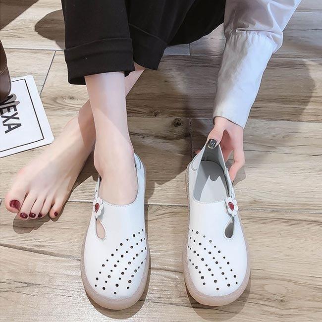 ナースシューズ レディース フラットシューズ 通気性 ローファー ぺったんこ パンプス ラウンドトゥ シューズ リラックス 婦人靴 滑り止め 日本最級