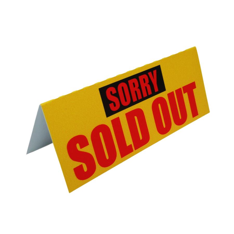 売り切れ SOLD OUT 卓上プレート 折りたたみ式 プラカード 売切れ 完売 看板 札 ラベル 卓上サイン POP 日本製456 ...
