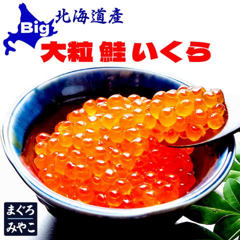 北海道産 鮭の大粒イクラ醤油漬け 200g（100g×2P）（Yahoo!・大間まぐろのみやこ）