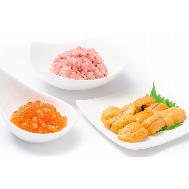 築地の海鮮丼セット 至高 約2杯分 王様のネギトロ＆無添加生ウニ＆北海道産いくら |  | 04