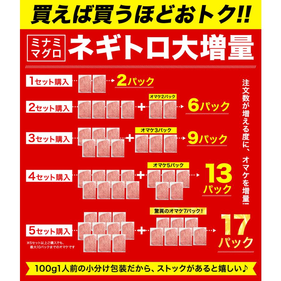 ミナミまぐろ100% ねぎとろ 100g×2 複数購入で最大おまけ7パック!![南