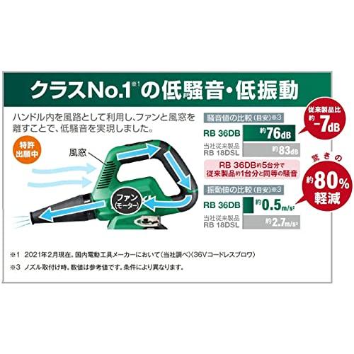 期間限定特価品 HiKOKI(ハイコーキ) 36V 充電式 ブロワ ストロングブラック 小型 軽量 低騒音 風