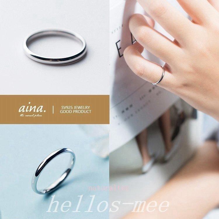 リング指輪レディースピンキーリングおしゃれシンプルシルバー925プラチナ仕上げsv925シルバーリング細い甲丸30代代 Apaffe2 Mahalo Shop 通販 Yahoo ショッピング