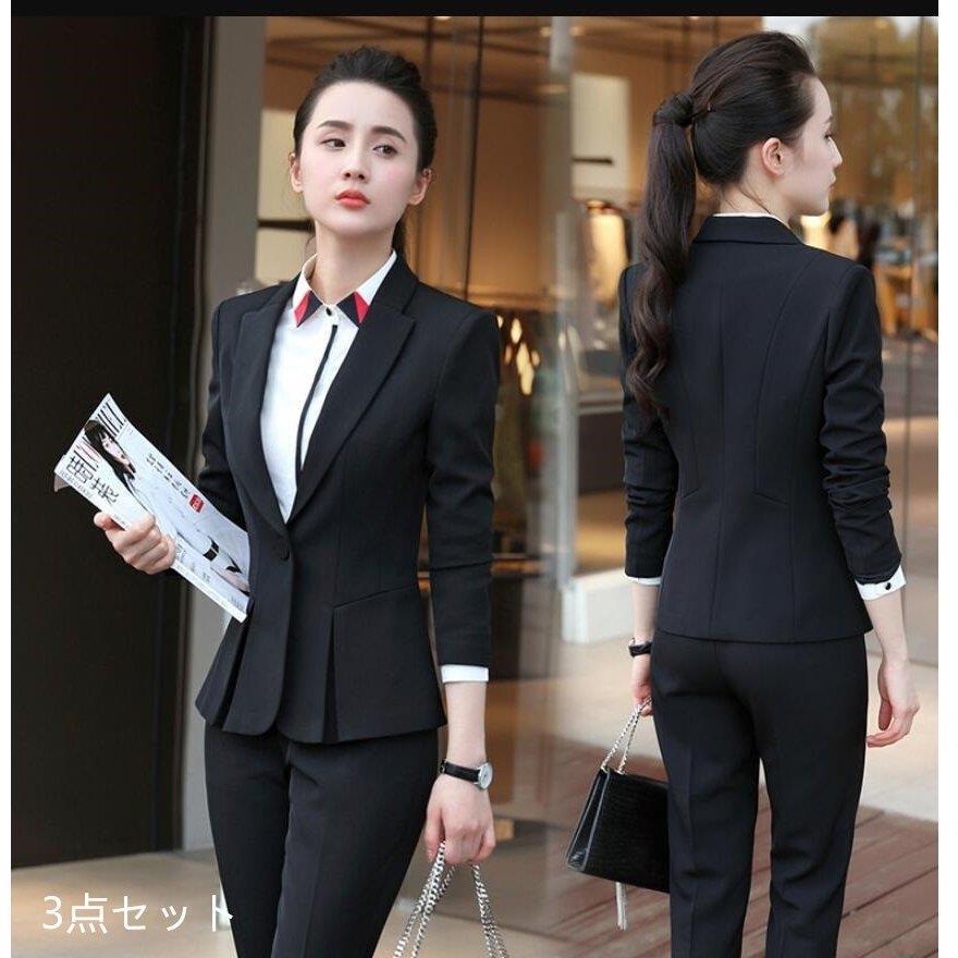 ブランドグッズ スーツレディース 3点セット おしゃれ セットアップ フォーマルスーツ パンツスーツ 着痩せ 代30代40代50代 春秋冬 オフィス ビジネス 通勤 大きいサイズ 売れ筋大人気 Www Pesticon Sg