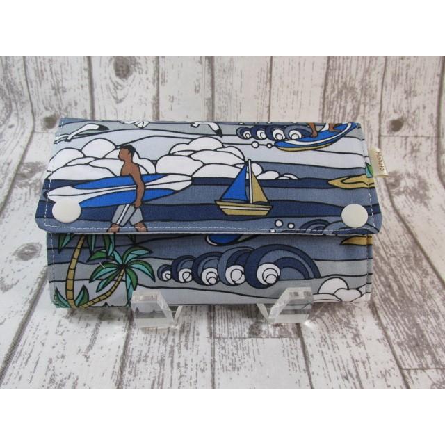 ハワイアン 蛇腹 カードケース サーフ柄 グレー B Card 26 手作りハワイアン雑貨 Mahalo 通販 Yahoo ショッピング