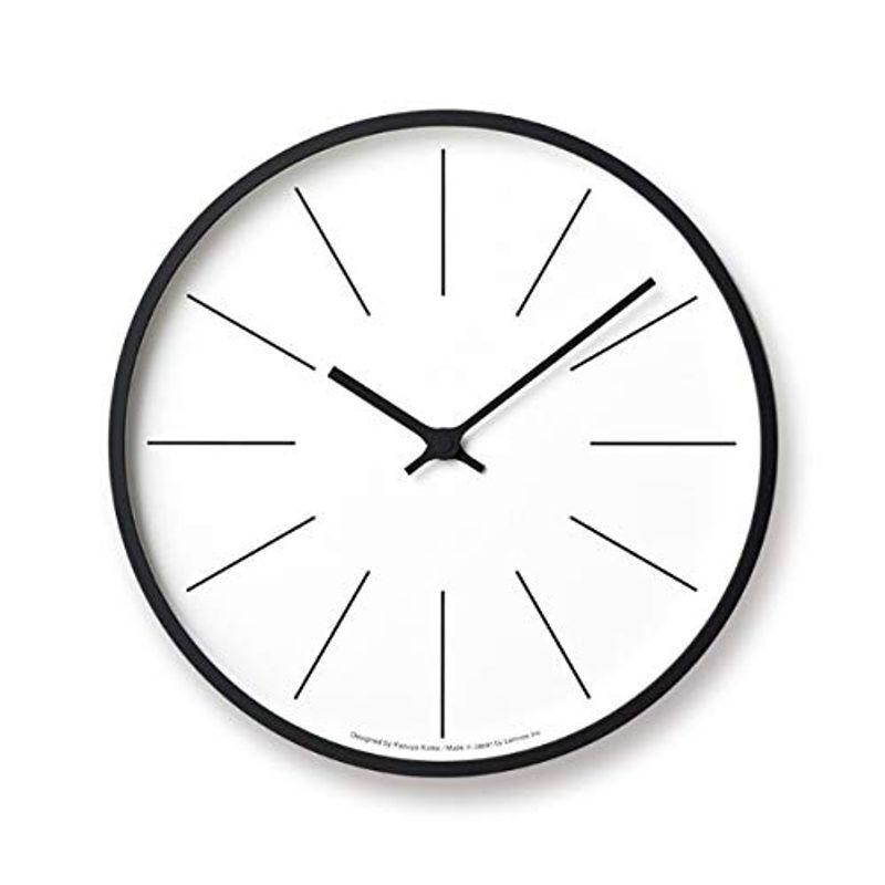 2021新商品 電波 アナログ Line ライン 時計台の時計 掛け時計 レムノス 黒色木枠 Lemnos C KK17-13 掛け時計、壁掛け時計