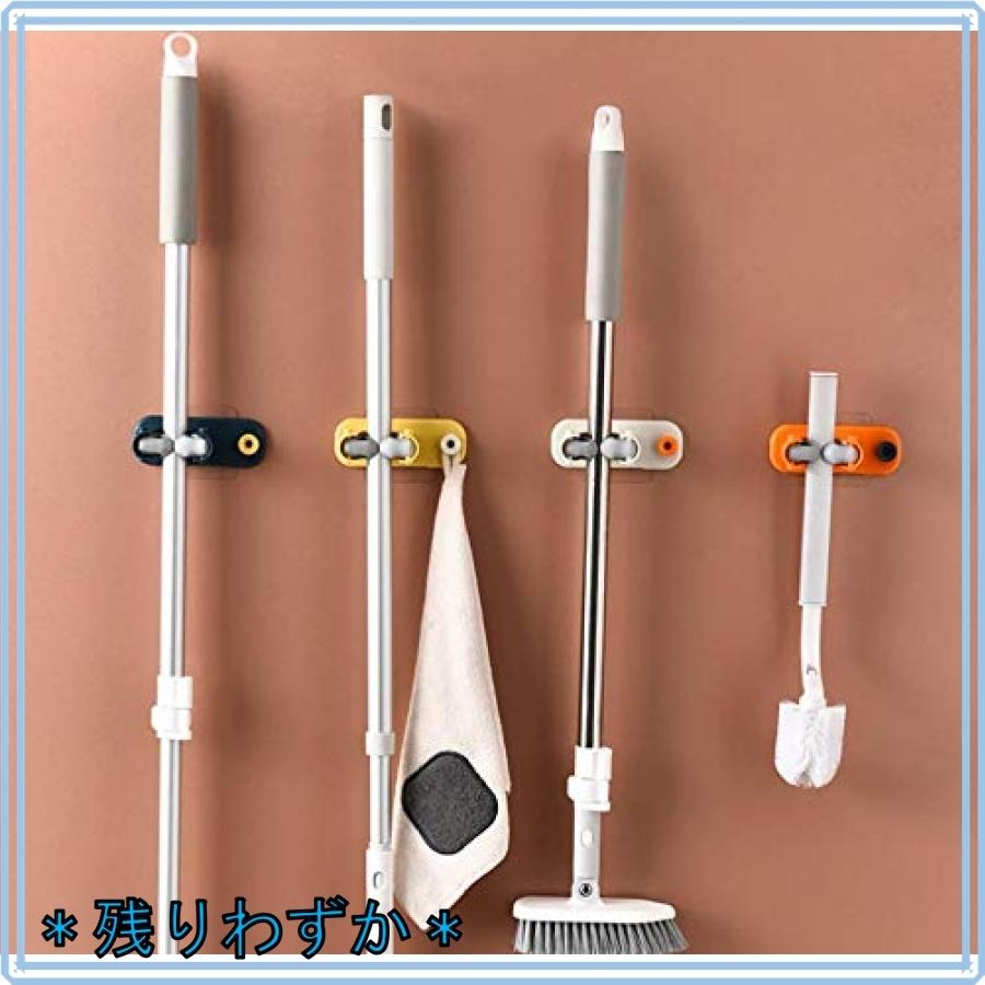 ほうき モップ ホルダー モップクリップ 壁掛け 掃除道具 新入荷 流行 ローラーフック 傘収納クリップ モップ収納 多機能