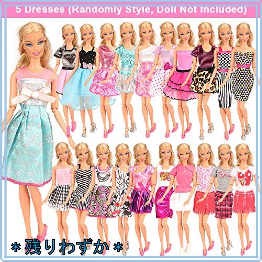 Barwa バービー用ドレス バービー用服 バービー人形用服 手作り 着せ替え 16枚セット5枚ドレス5着服3枚ロングド Nkr3699 Mahalo Castle 通販 Yahoo ショッピング