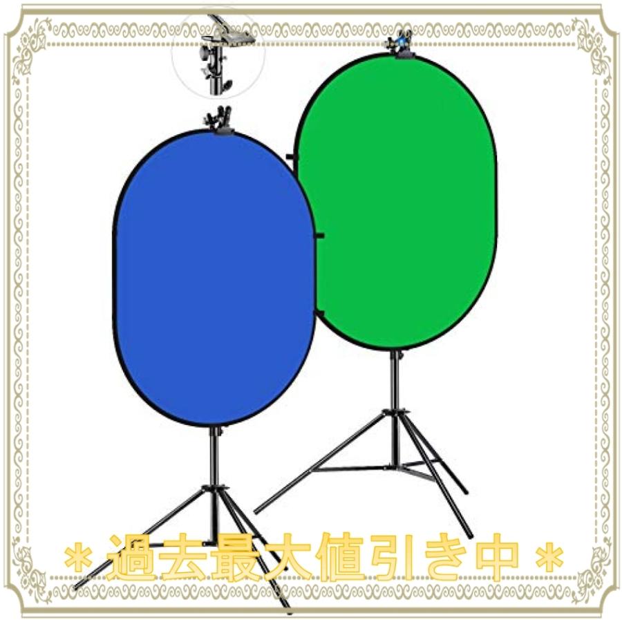 年中無休 2 In 1クロマキー緑 青背景布 Neewer 最新版の人気商品です スタンド付きセット 150x0cm 260cmアルミ合金ラ 折りたたみ式緑 青スクリーン カメラアクセサリー Triaqua De