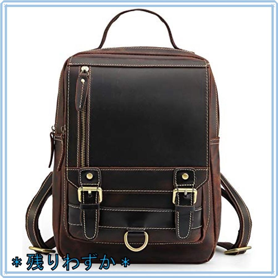 お買い求めしやすい価格 Lannsyne リュックサック 本革 メンズ ボディバッグ 2way 大容量 対応 9 7インチipad バックパック 経年変化 ビジネ セール Newmatic Ae