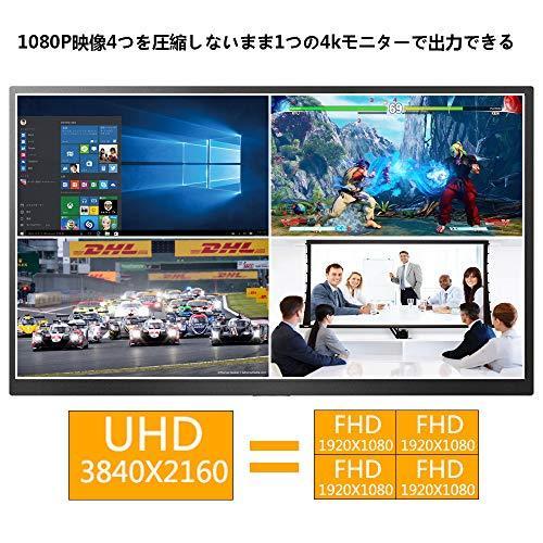 売れ筋 Es Tune Hdmi画面分割器 マルチビューワー 4k対応 4入力2出力 Hdmi Vga ビデオ分配器 音声分離器 音声出力チャンネル切替可能 大注目 Epicmountainbike Com