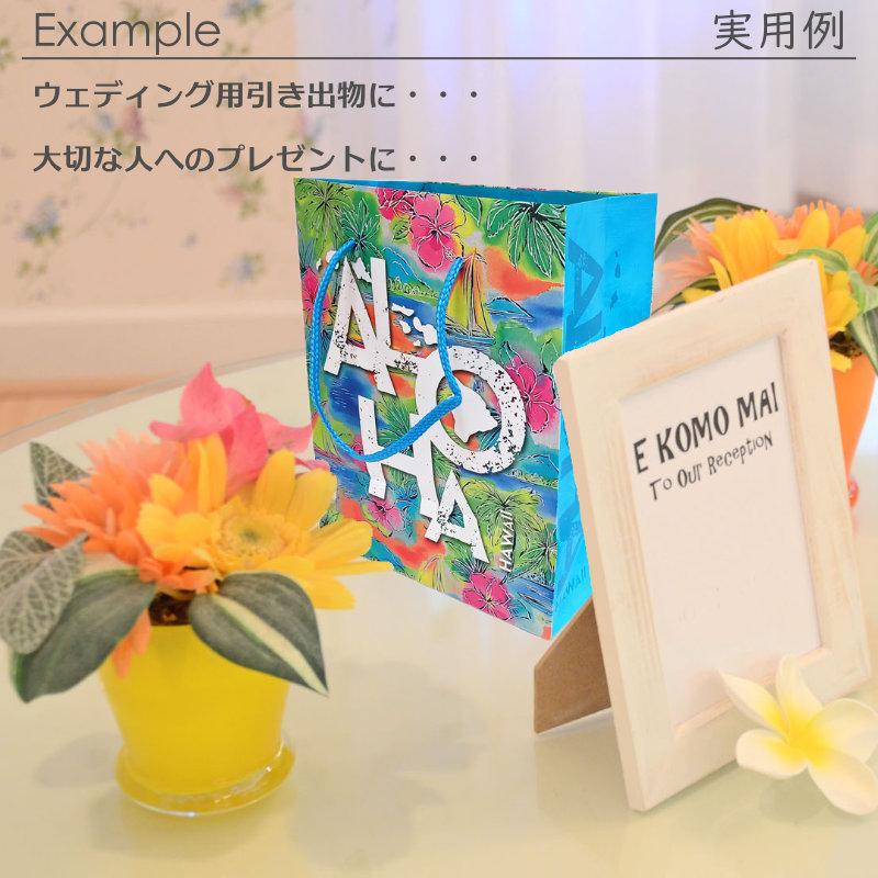 ギフトバッグ ALOHA アロハレインボーアイランド Mサイズ (2枚組) 紙袋