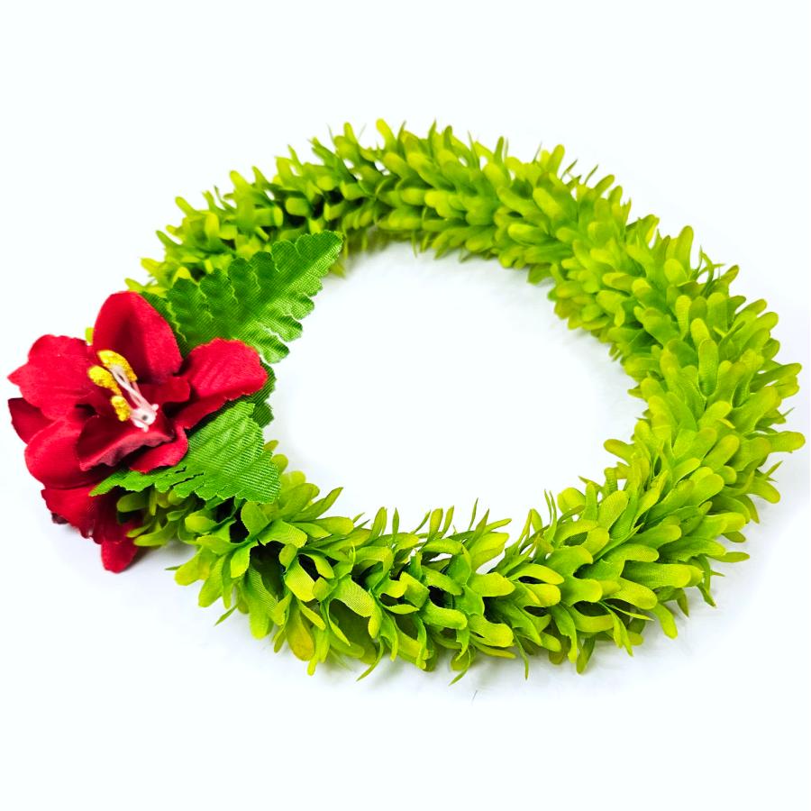 フラダンス ハクレイ グリーンローズ ダブル ヘッドバンド レイポオ