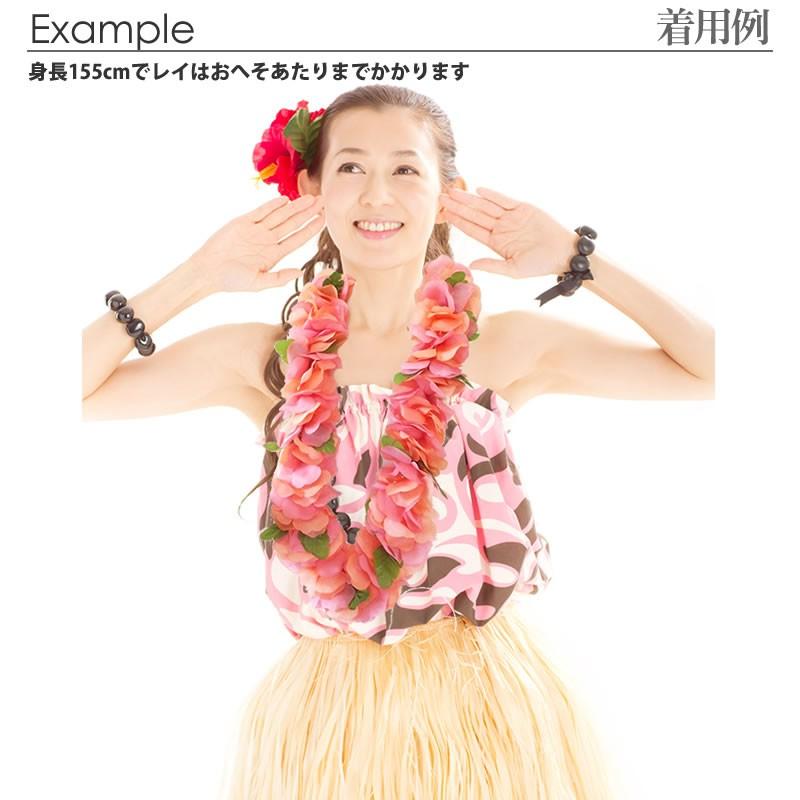 フラダンス RRL Aloha Dress Floral sz 2 フラダンス レイ フラワー ダブル やわらか ピーチピンク 2トーン