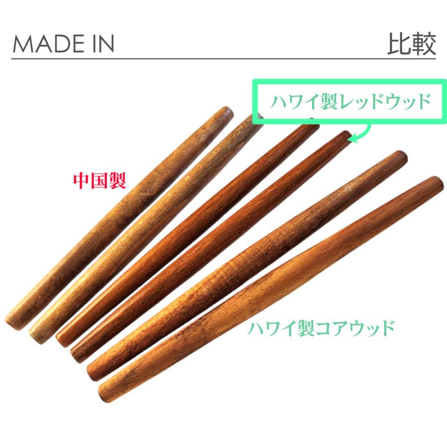 ハワイアン フラダンス カラアウ スティック ハワイ製 レッドウッド