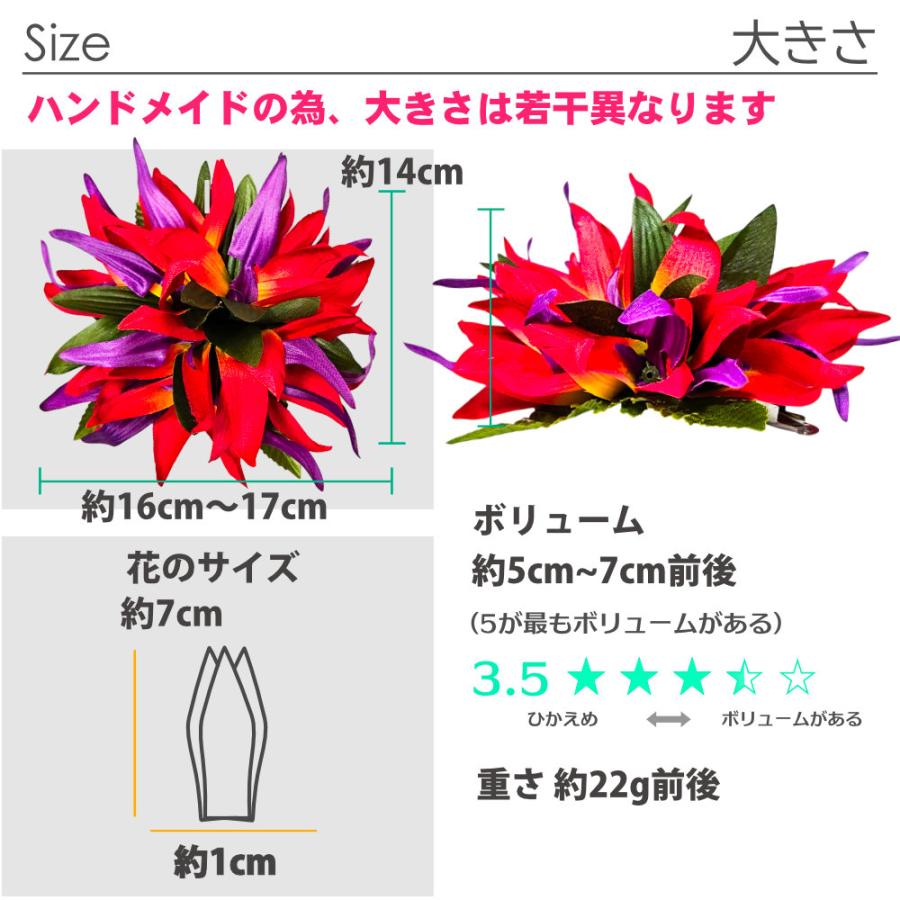 フラダンス ヘアクリップ バードオブパラダイス ストレリチア 極楽鳥花