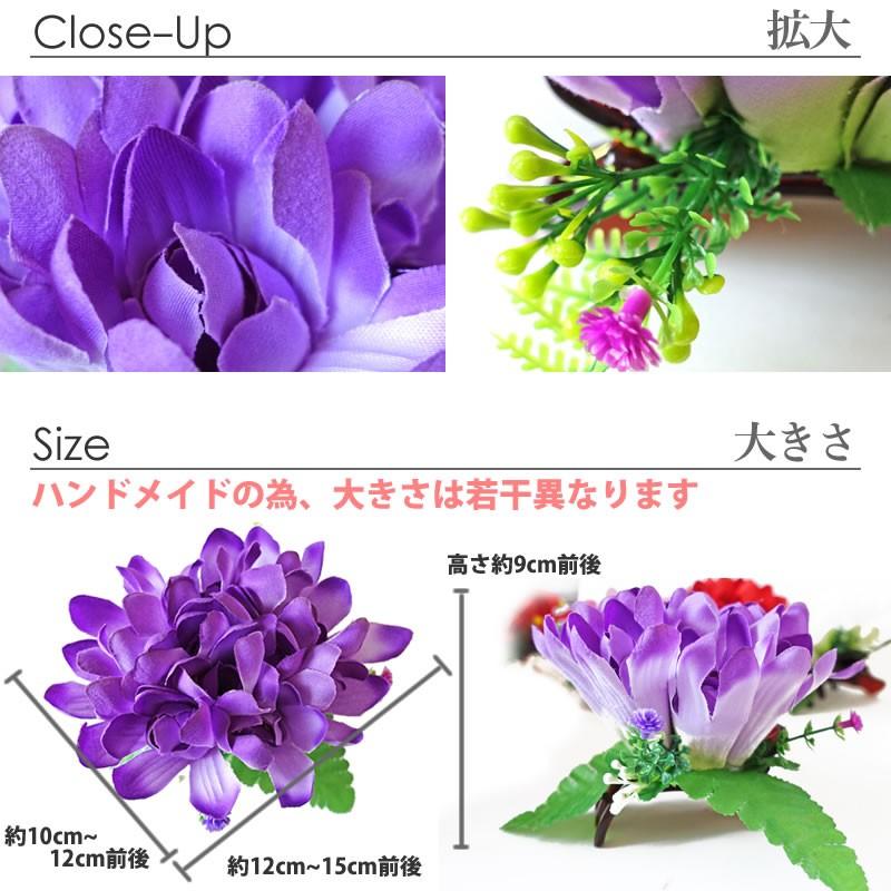 フラ ヘアクリップ チューブローズ (ラベンダー パープル 紫