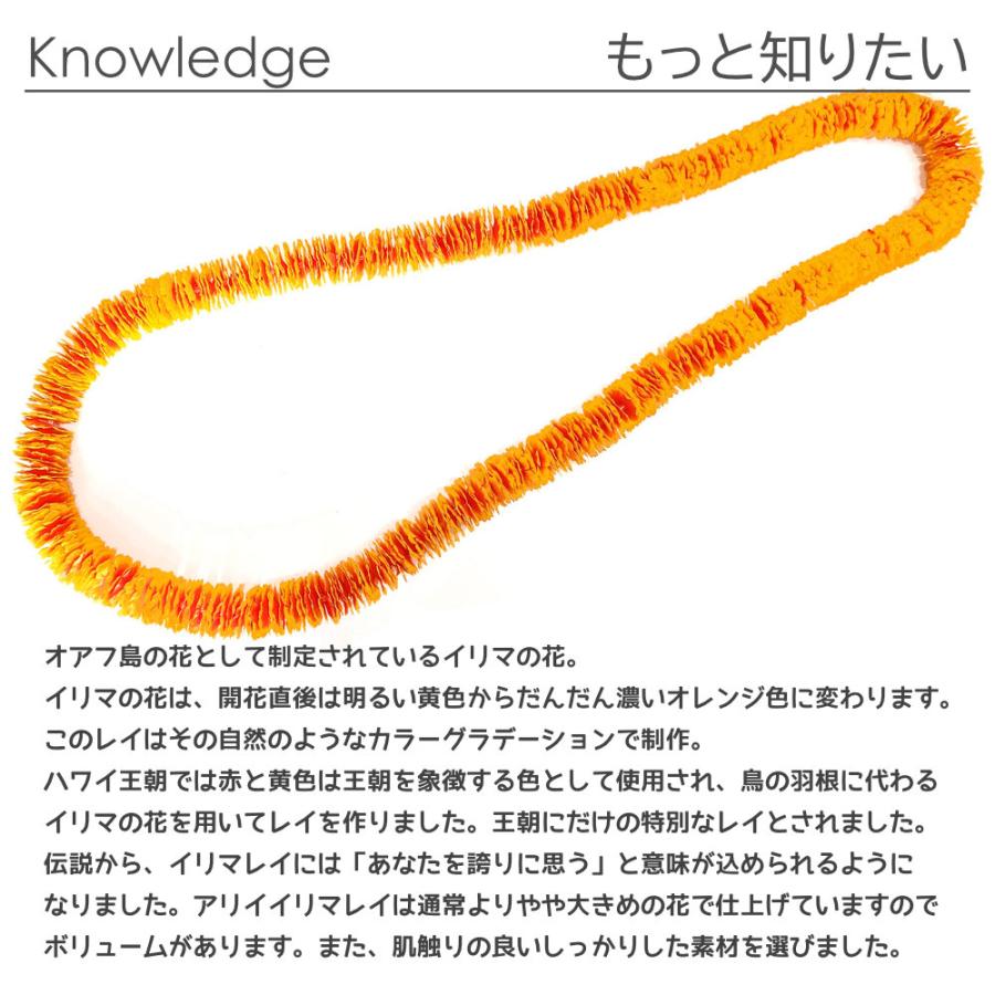 フラダンス レイ 王族のアリイ イリマ イエロー x オレンジ