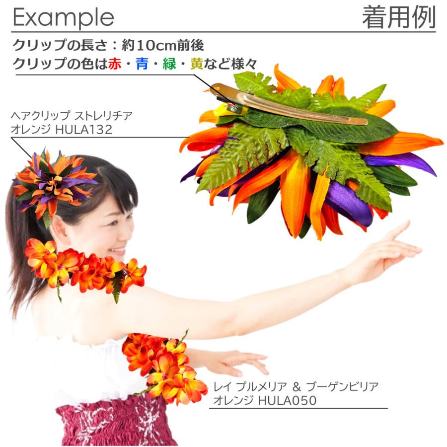 フラダンス ヘアクリップ バードオブパラダイス ストレリチア 極楽鳥花
