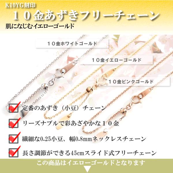 ハワイアンジュエリー 便利 K10YG 10金 イエローゴールド 0.25 あずき 