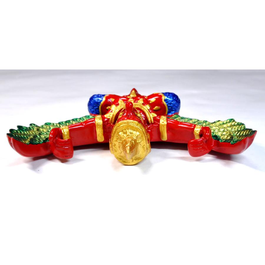 タイ製 ガルーダ像 樹脂製 高さ18cm 壁掛 ヒンドゥー教 ヒンズー 上座