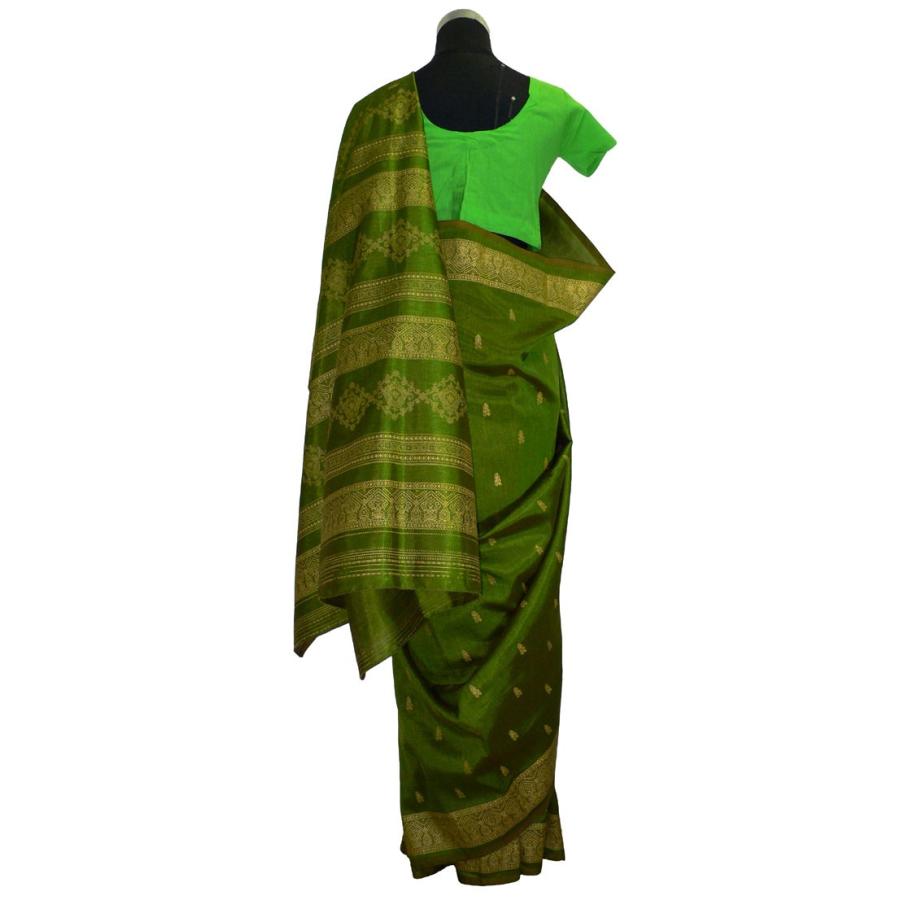 【送料無料】インド民族衣装サリー 機械織りシルク風化繊 アジアン エスニック ネパール スリランカでも FU-SR216