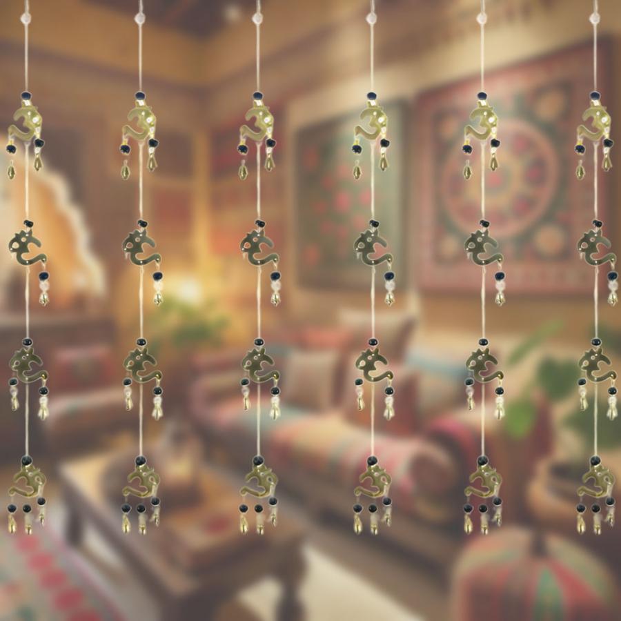 インド製真鍮の天井 壁飾り サンスクリット語オームのモチーフ