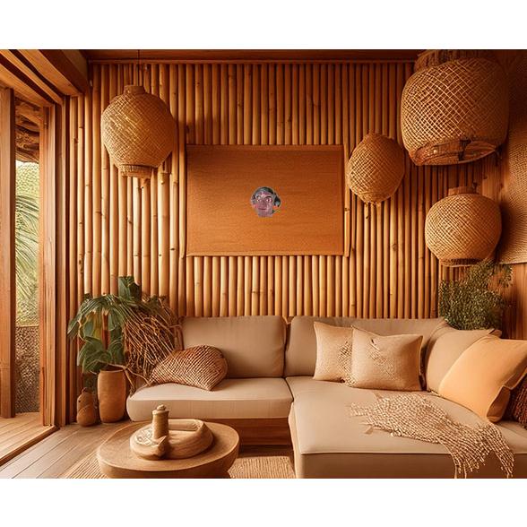 インドの怪しいお面 オリッサ州の先住民女性 壁掛 ペーパーマッシュ