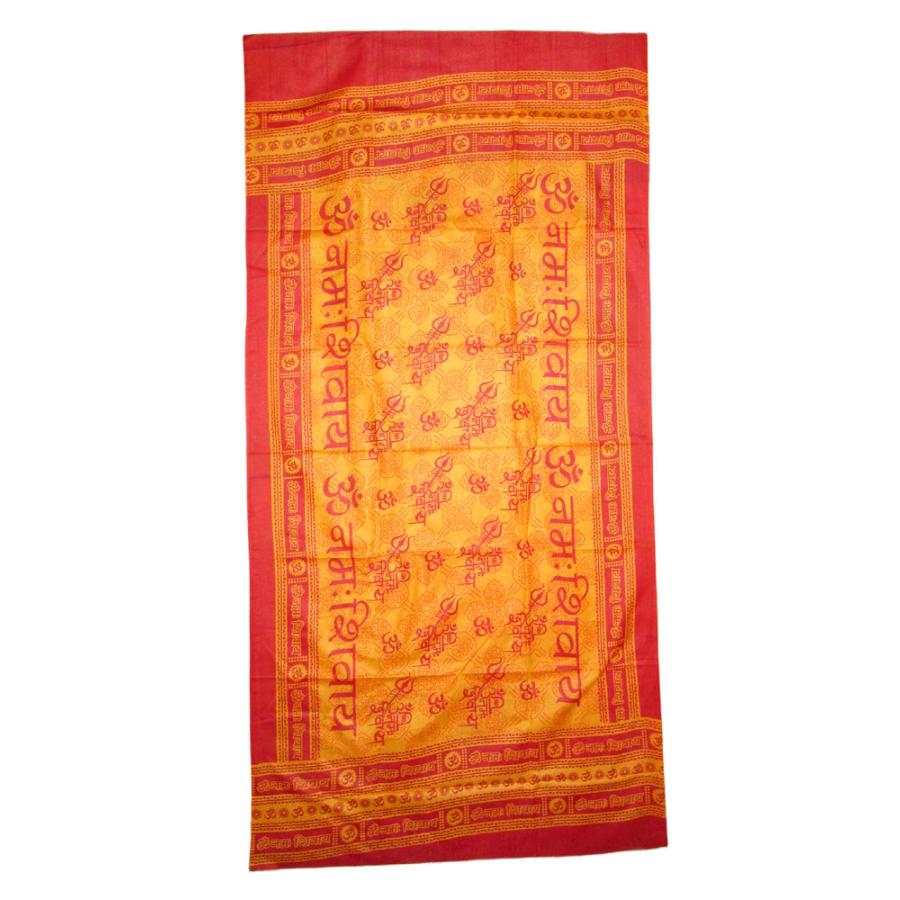 インド製多目的布 サンスクリット語マントラ ショール エスニック