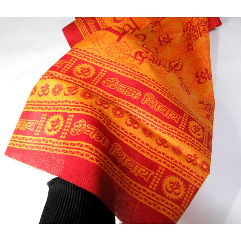 インド製多目的布 サンスクリット語マントラ ショール エスニック