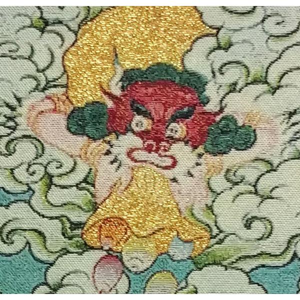 チベット密教仏画掛軸 毘沙門天 クベーラ 仏教 織物 タンカ チベット密教仏画掛軸 毘沙門天 クベーラ 仏教 織物 タンカ
