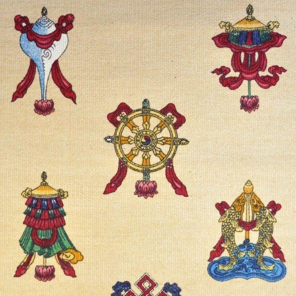 チベットのタペストリー 八吉祥文様 : Five Rivers Store ヤフー