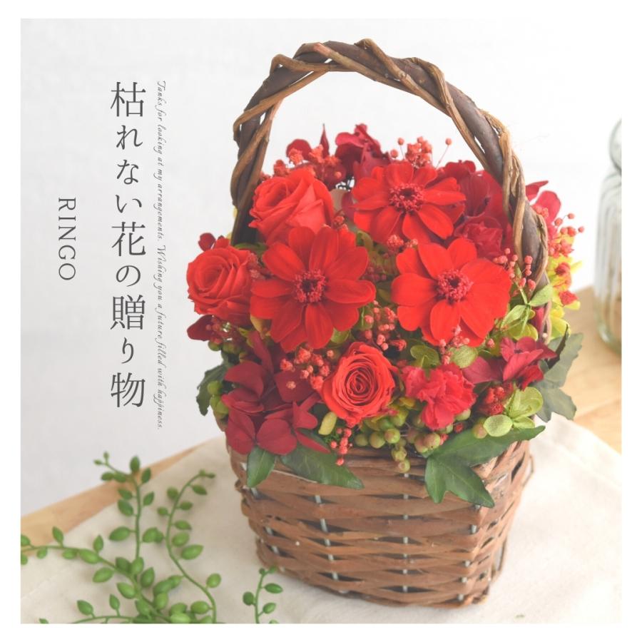 枯れない花の贈り物 おしゃれ プレゼント ギフト 宅配 誕生日 バスケット 22 母の日 メッセージカード リンゴ Mf Mahana 通販 Yahoo ショッピング