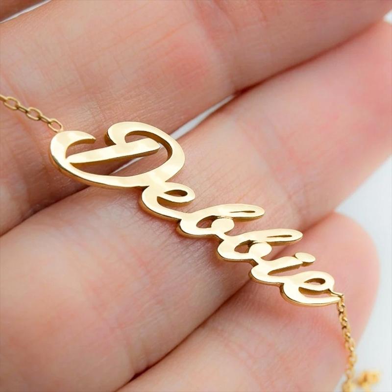 ハワイアンジュエリー 筆記体で自由に作成 ネーム ペンダント  