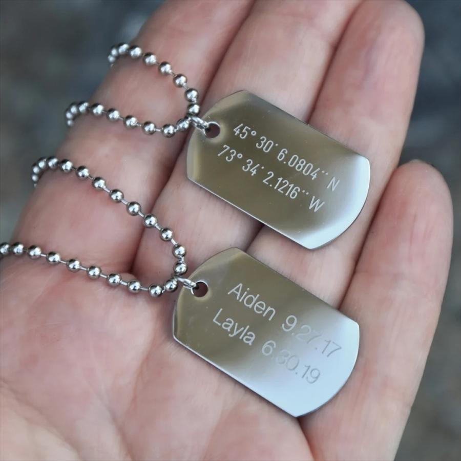 選べる刻印 ドッグタグ ステンレス ネックレス [Customize 選べる刻印 ドッグタグ ステンレス ネックレス [Customize