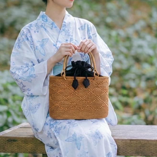 シンプルモチーフで大人の抜け感かごバッグ♪バリ島 アタバッグ カゴ